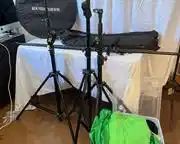 wlarge lot of photo pipe and drapes7691 t