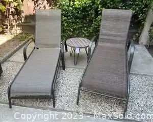 wmetal and vinyl chaise adjustable lounges6371 t