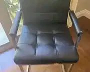 wmidcentury modern chair black color metal frame7881 t