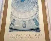 wthe capitol dome in lansing michigan print signed and framed5761 t