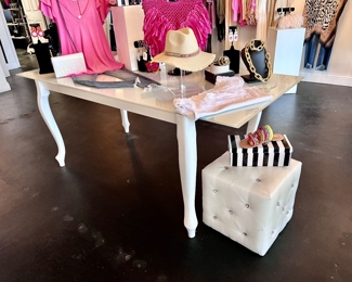 White drop leaf table 