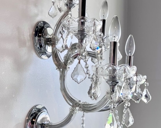 We have 6 of these. Crystal Chandelier Wall Sconce Light Fixture