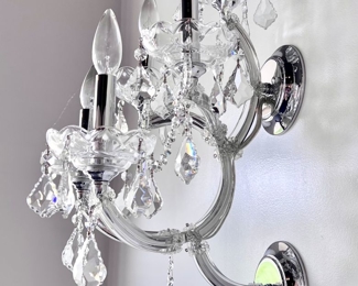 We have 6 of these. Crystal Chandelier Wall Sconce Light Fixture