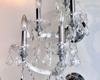 We have 6 of these. Crystal Chandelier Wall Sconce Light Fixture