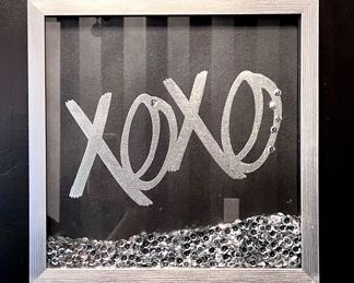 Shadowbox sequined wall art