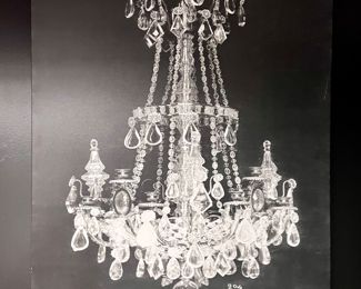 Chandelier art on canvas