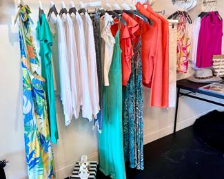 Everything is for Sale including the Wall Shelves and Clothing Racks , Clothing, Shoes and Accessories.. (except the white hat is not for sale)