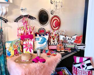 Home décor, rugs, pillows, clothing, shoes and accessories