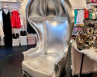 Silver Balloon Chair (Seat needs to be recovered)