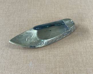 Vintage Brass Slipper