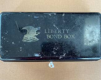 Vintage WWII Liberty Bond Box w/ Key