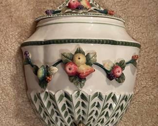 Vintage Andrea Ceramic Lidded Wall Pocket