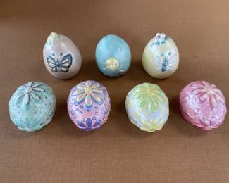 Handmade Hand Painted Ceramic Easter Eggs
