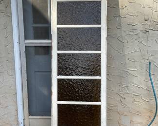 Old Seven Pane Window (Amber Stained Glass)