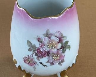 Vintage Imperial Gold Leaf Footed Egg