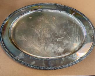 Vintage Rogers Silverplate Large Oval Serving Platter