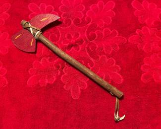 Vintage Wood & Leather Tomahawk
