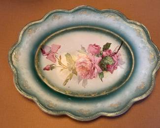 Antique Crescent Porcelain Serving Platter
