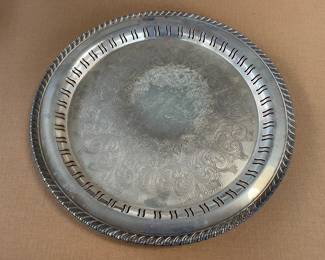Vintage Rogers/Oneida Silverplate Pierced Round Platter