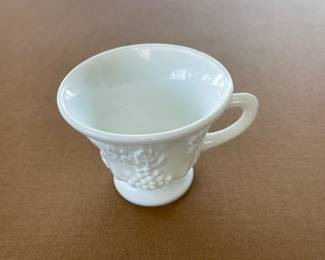 Vintage Indiana Glass White Milk Glass Luncheon Cup X 8