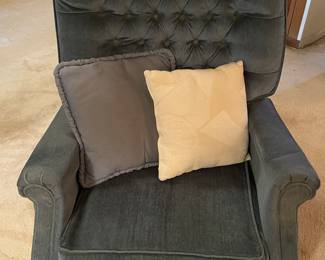Blue Upholstered Recliner