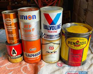 Vintage Lubricant Containers
