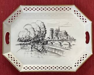 Vintage ET Nash Metal Serving Tray