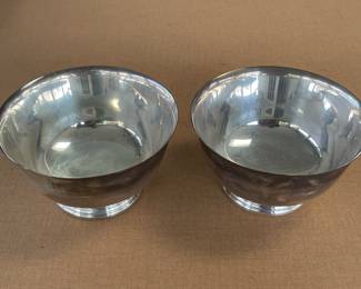Vintage Rogers Silver on Copper Paul Revere Reproduction Footed Bowls