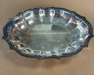 Vintage Chippendale Silverplate Scalloped Serving Dish