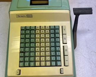 Vintage Sears 89M Cash Register w/ Cover