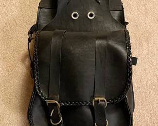 Vintage Willie and Max Leather Motorcycle Saddlebags