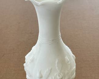 Vintage Lenox Imperial Satin Milk Glass Doeskin Finish Vase
