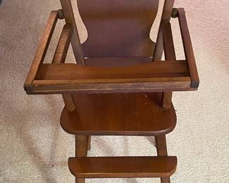 Vintage Wooden High Chair