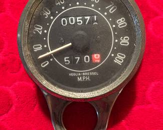 Vintage Motorcycle Speedometer Head X 2