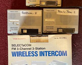 Vintage Realistic SelectACom FM 3-Channel 3-Station Wireless Intercom