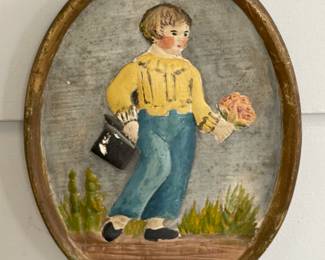 Vintage Plaster of Paris Girl