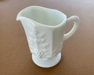 Vintage Westmoreland Milk Glass Grapevine Pitcher