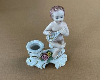 Vintage Dresden Porcelain Candle Holder