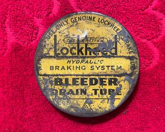 Vintage Lockheed Bleeder Drain Tube Tin