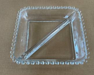 Vintage Imperial Glass Candlewick Divided Serving Dish
