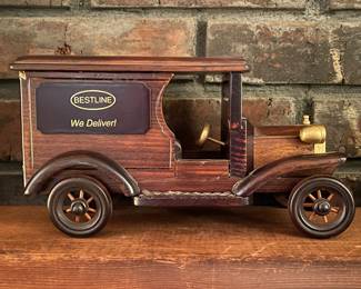 Vintage Maple Ridge Farms Wooden Bestline Truck 