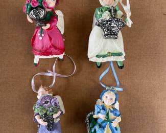 Vintage Hallmark Language of Flowers Ornaments