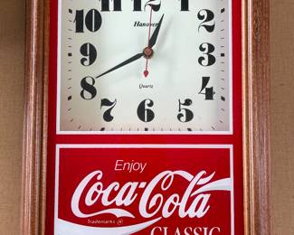 Vintage Hanover Quartz Coca Cola Wall Clock