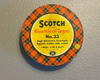 Vintage Scott Electrical Tape No 33 Tin