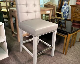 Almond tufted back bar/bistro chair 36"H x 18"W