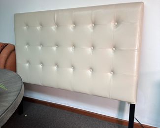 Pier 1 Imports tufted vinyl Queen size headboard 61.5" x 2.5" x 54"