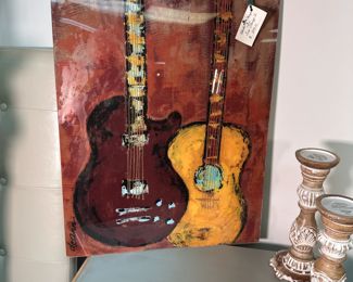 Six Strings III by 'Herbert'  picture with plexiglass front 24"H x 18"W