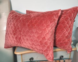 Pair of velvety soft Peking Handicraft standard pillows/shams