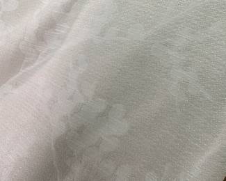 Threshold single cream floral pocket rod panel, minor spot, 48"W x 72"L