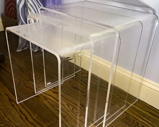 Three Acrylic Nesting Tables (NOT STOOLS)